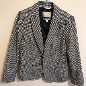 checkered print blazer